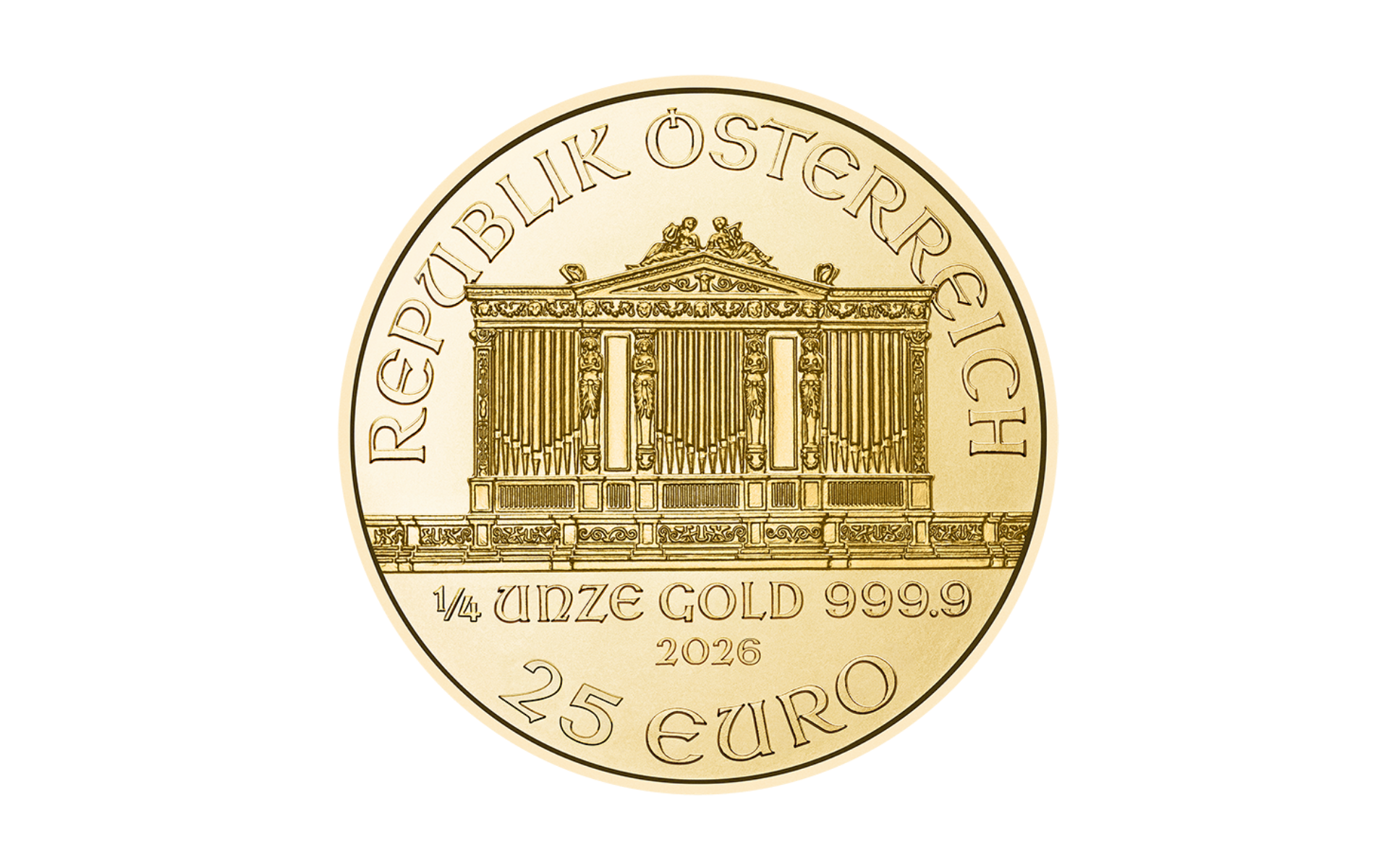 1/4 Unze (oz) Wiener Philharmoniker Neuware Jahrgang 2026