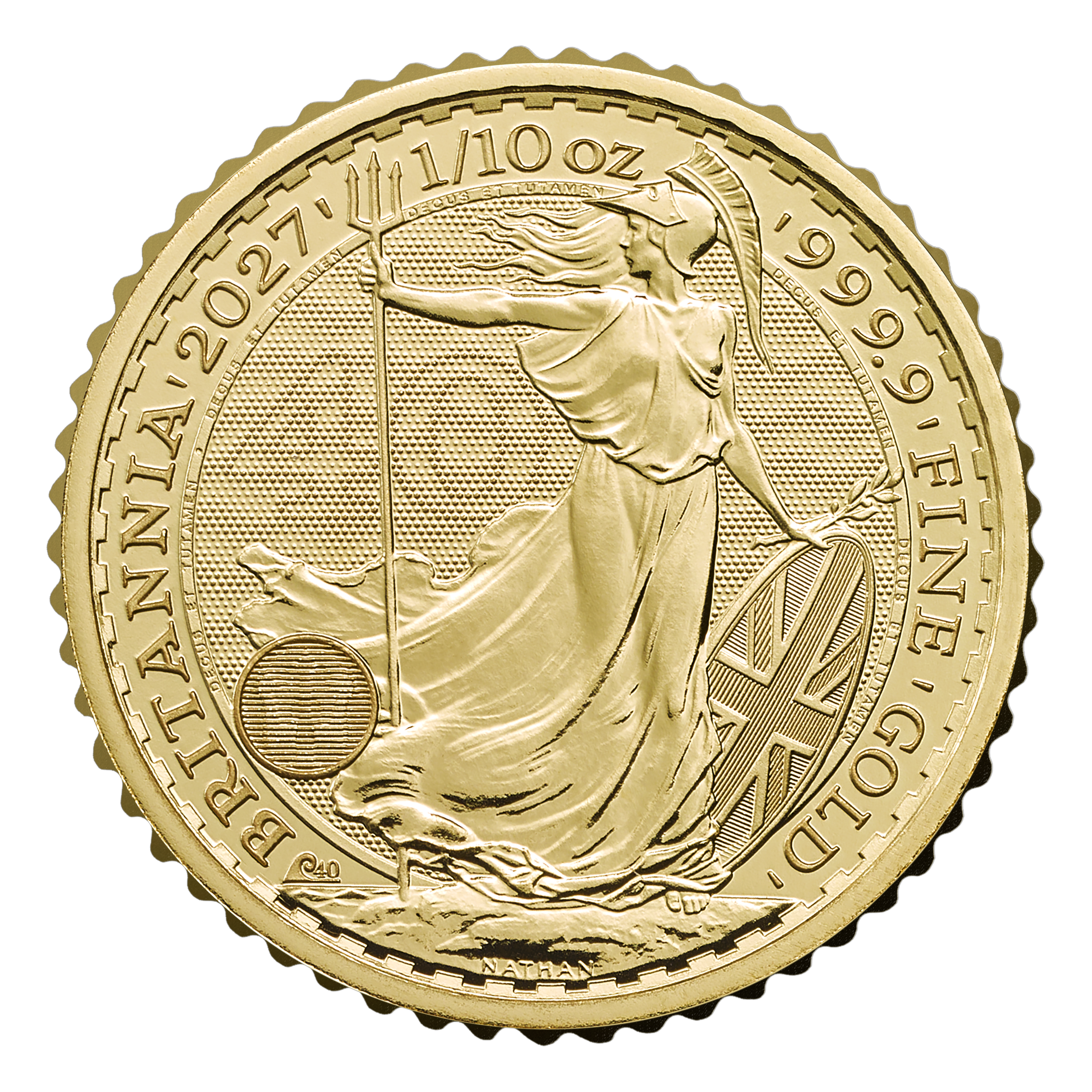 1/10 Unze (oz) Gold Britannia Neuware Jahrgang 2027 "King Charles III."