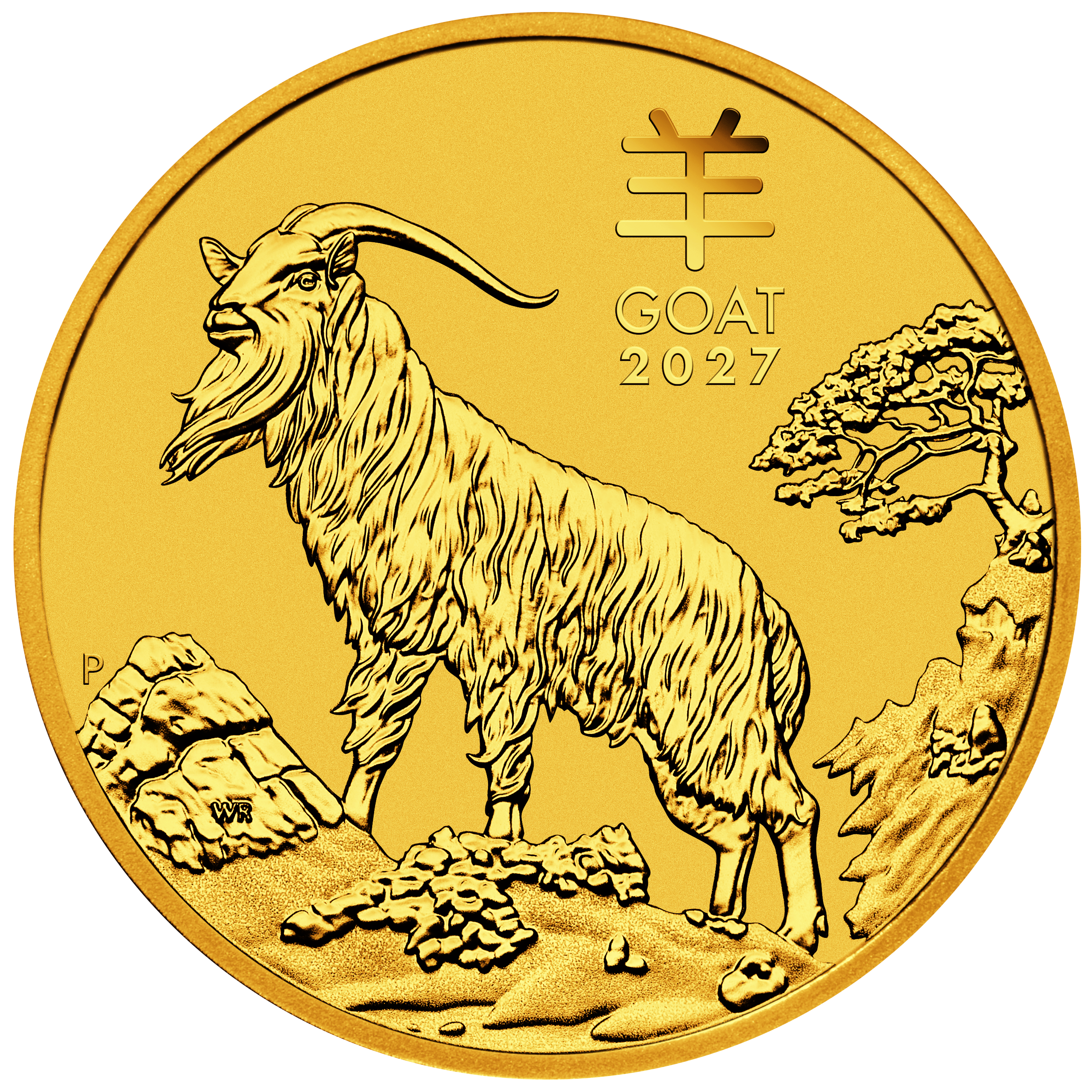 1 Unze (oz) Lunar 3 Ziege 2027 Goldmünze Neuware