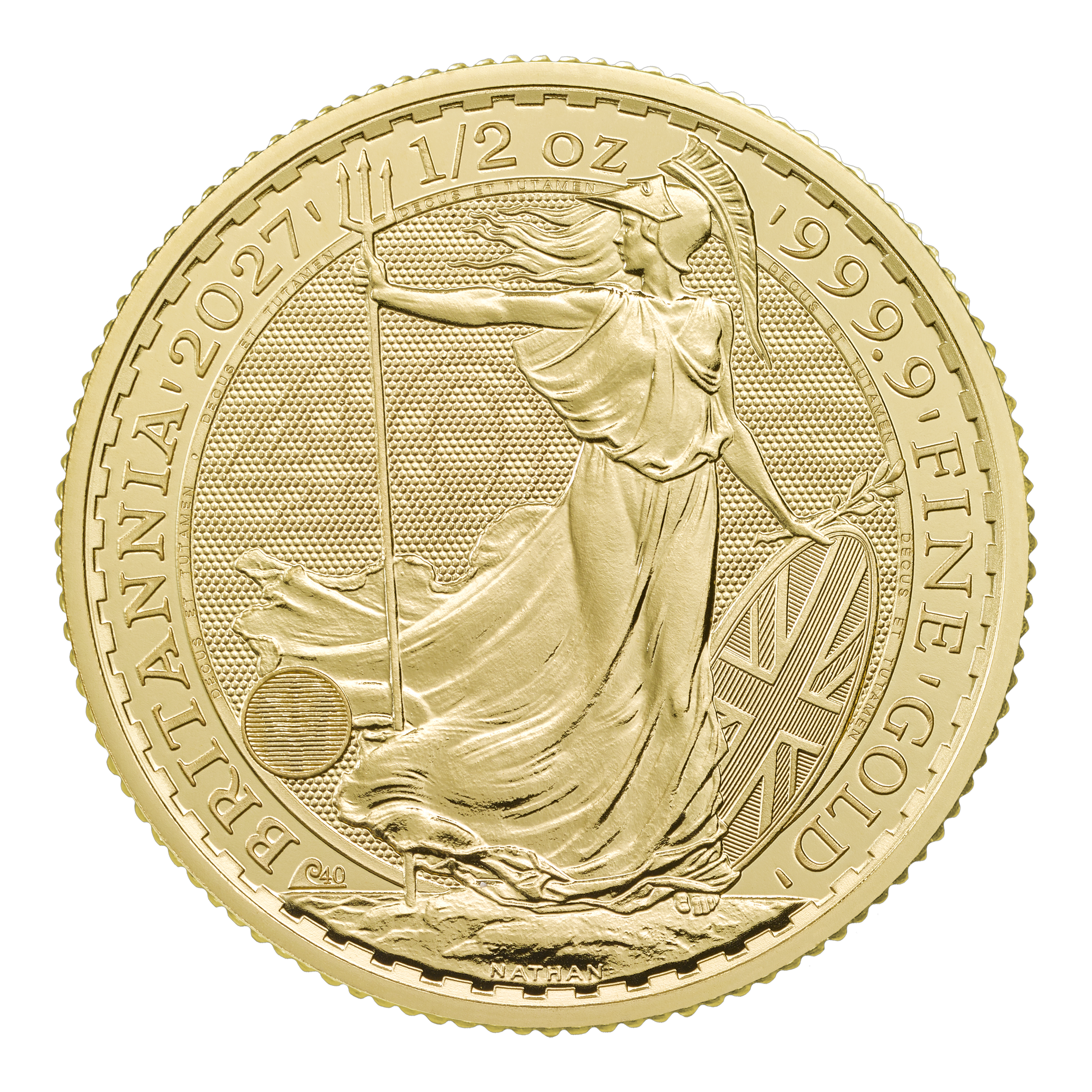 1/2 Unze (oz) Britannia Neuware Jahrgang 2027 "King Charles III."