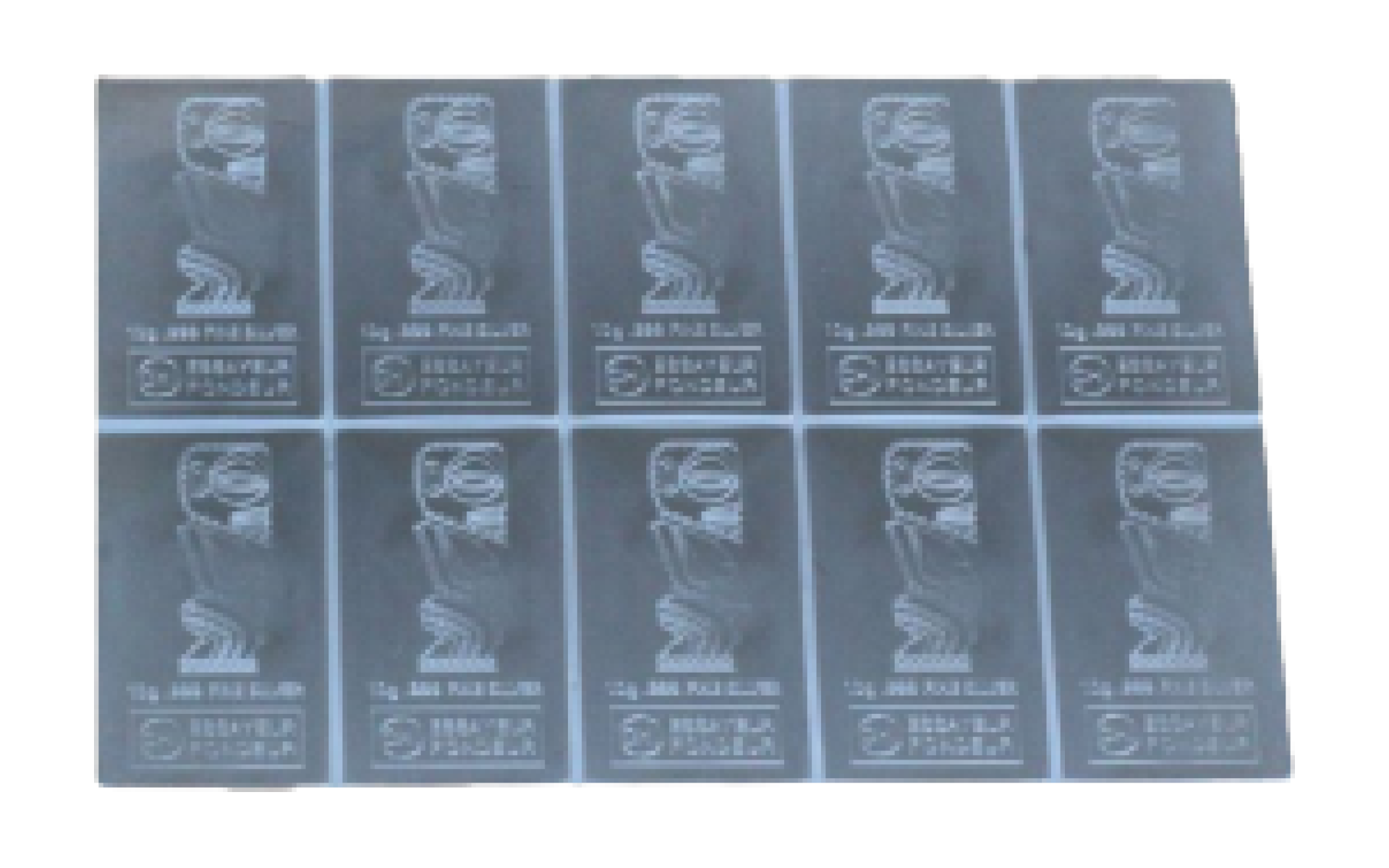 100 g (10 x 10 g) Cook Islands  Silber Tafelbarren 