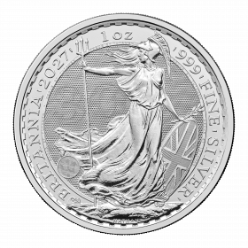 1 Unze (oz) Britannia Silber Neuware "King Charles III." Jahrgang 2027