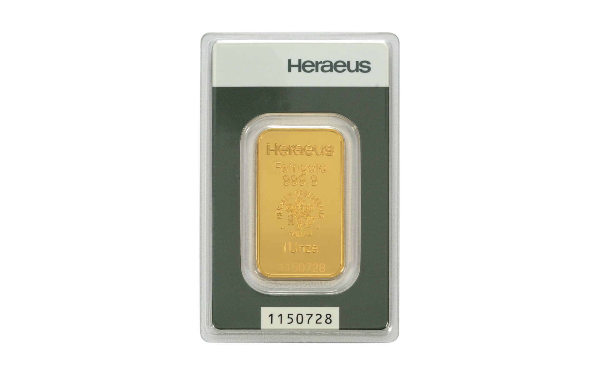 Kaufen Sie 1 Unze (oz) Goldbarren von Heraeus zum fairen Preis