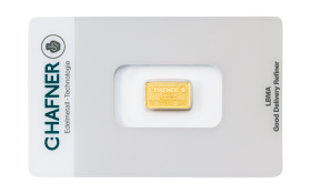 2 g C. Hafner Goldbarren Neuware